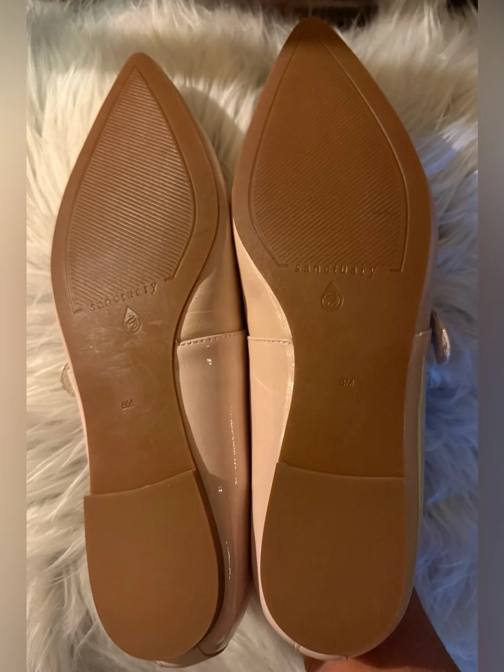 SANCTUARY Clamour Mary Jane Flats With a Pointed Toe in Coconut Cream Color. 😍